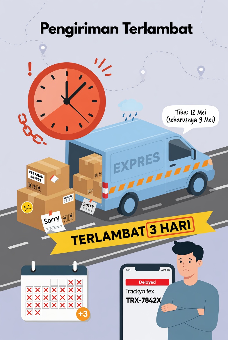 Masalah pengiriman pisang Bandung terlambat yang mengganggu jadwal produksi kuliner